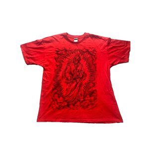 Skeleton Shirt Adult Extra Large Red Grim Reaper Grunge Gothic K Streetwear Mens